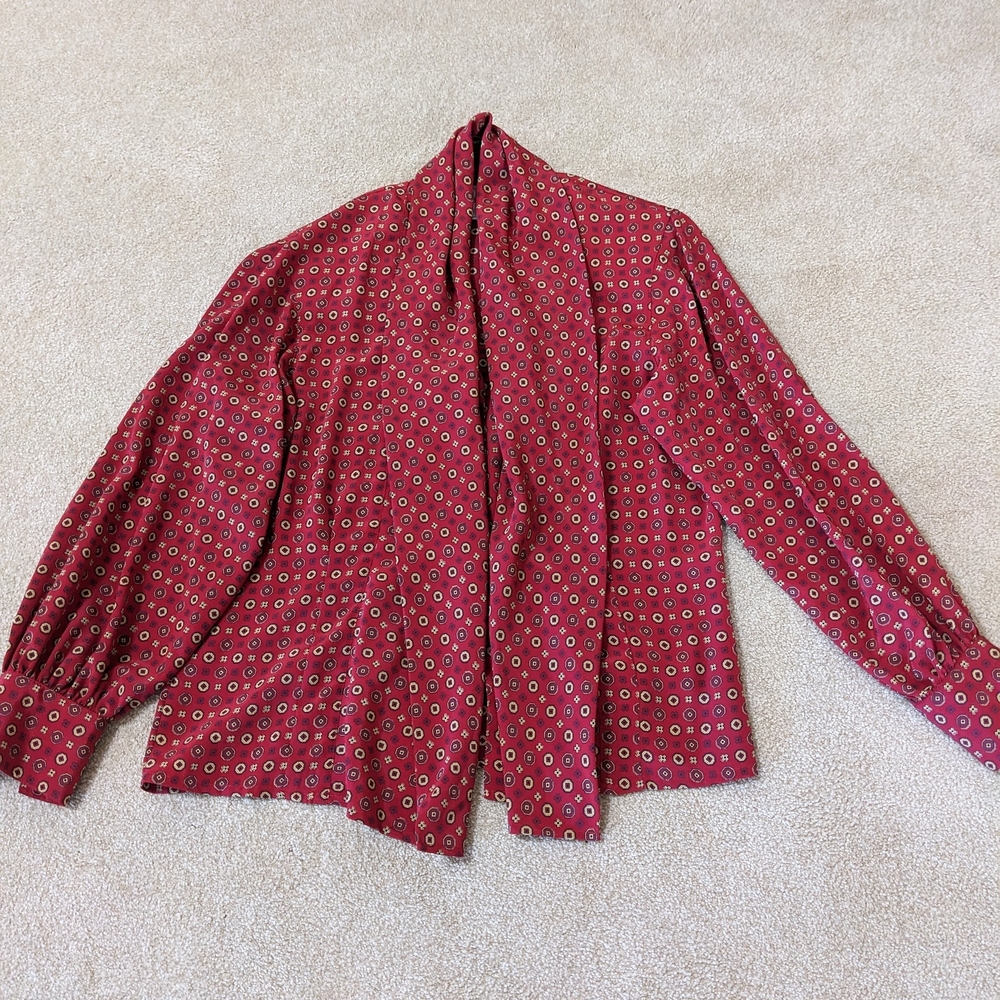 Red Patterned Women's Top